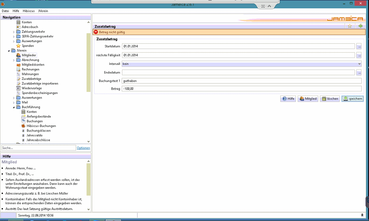 Kein Zusatzbeitrag mit negativem Vorzeichen möglich.